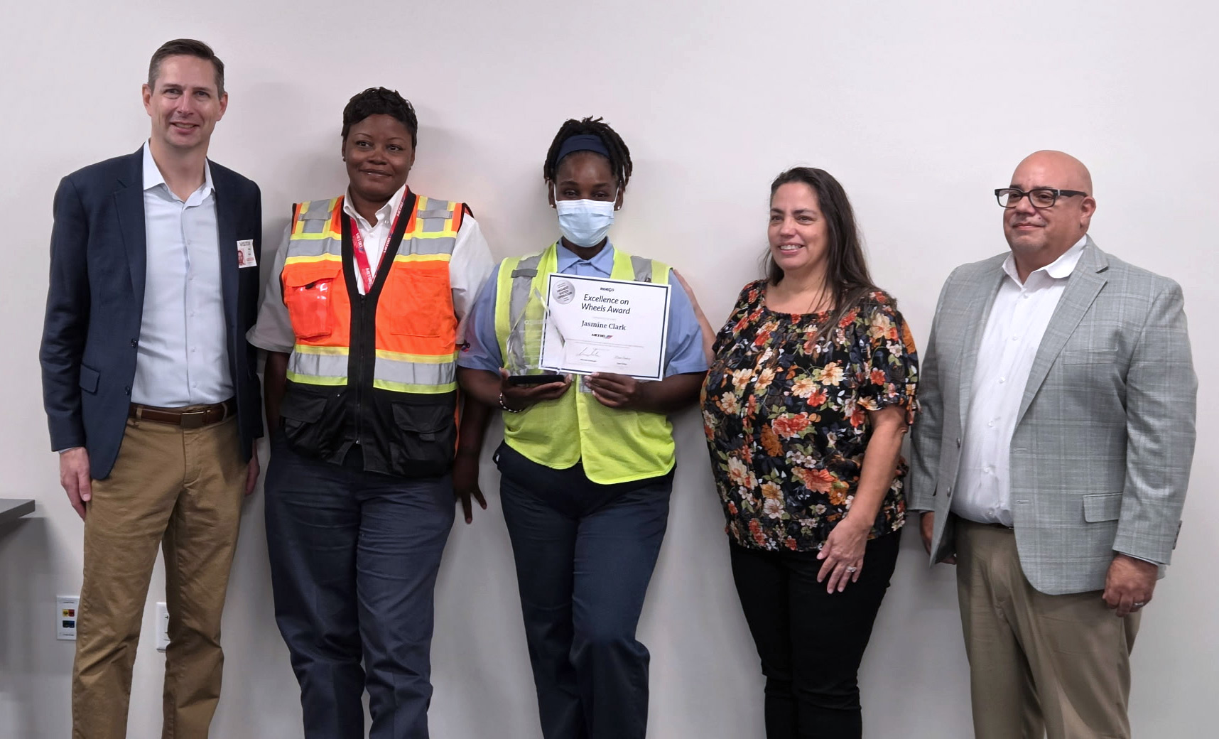 Jasmine Clark Recognition from MV Transit